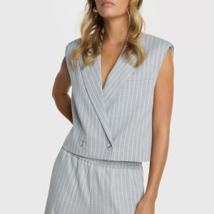Pindtripe waistcoat Alix